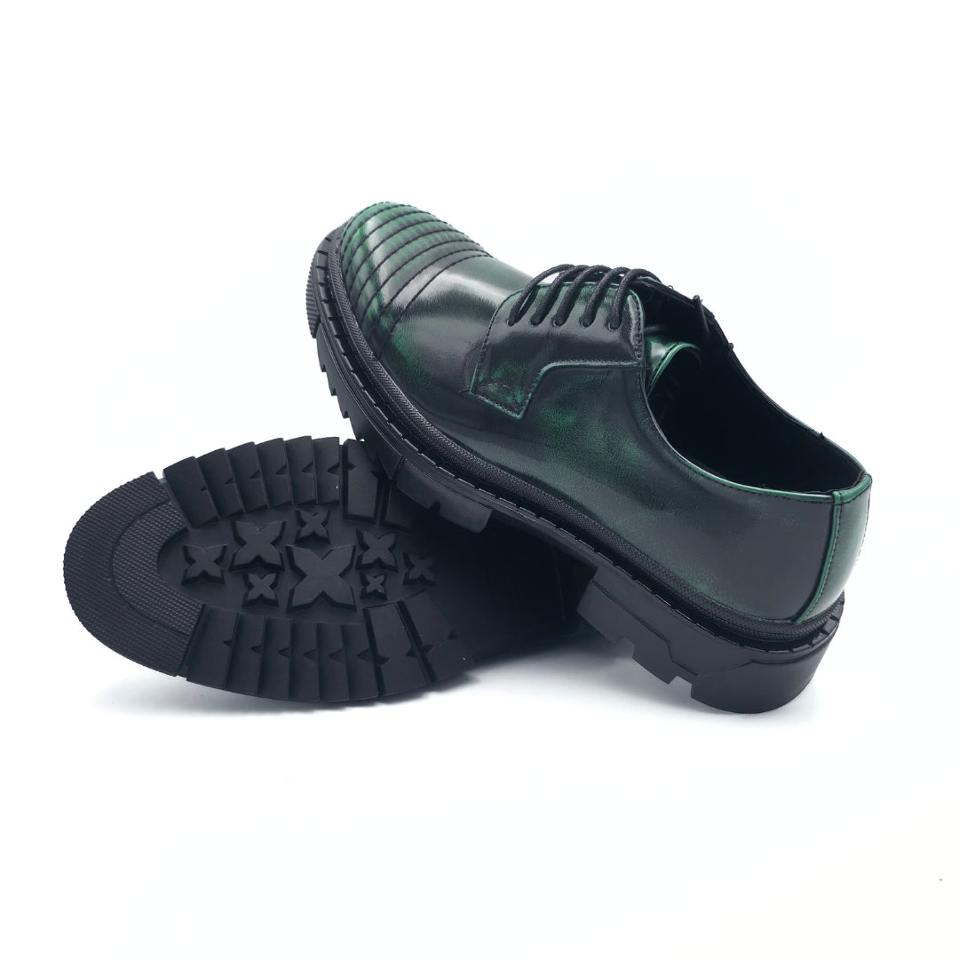Belem Chunky Ribbed Cap-Toe Derby Shoes