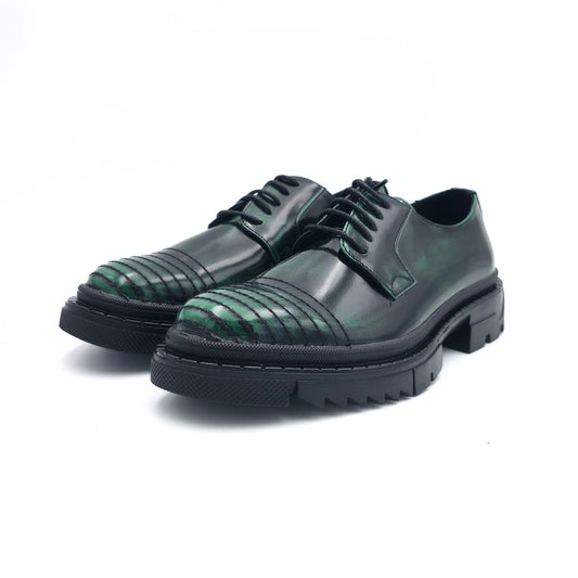 Belem Chunky Ribbed Cap-Toe Derby Shoes